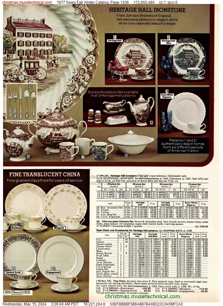 1977 Sears Fall Winter Catalog, Page 1306