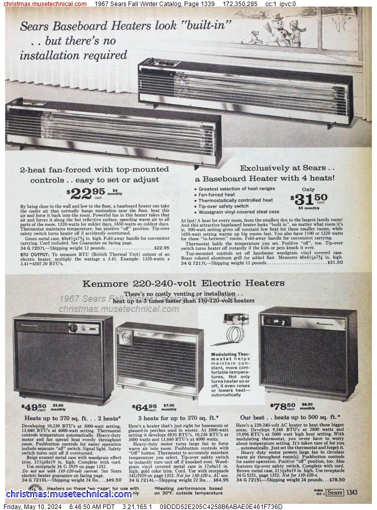 1967 Sears Fall Winter Catalog, Page 1339