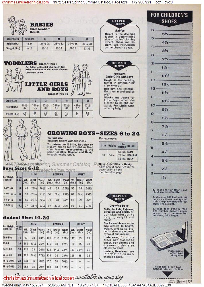 1972 Sears Spring Summer Catalog, Page 621