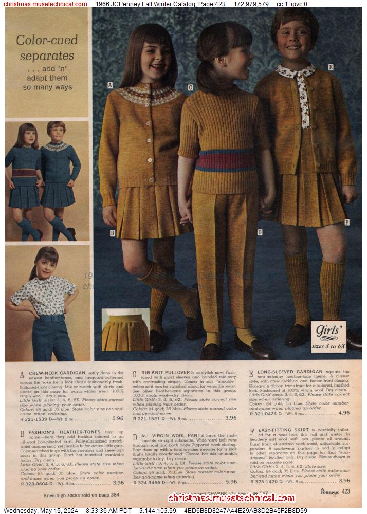 1966 JCPenney Fall Winter Catalog, Page 423
