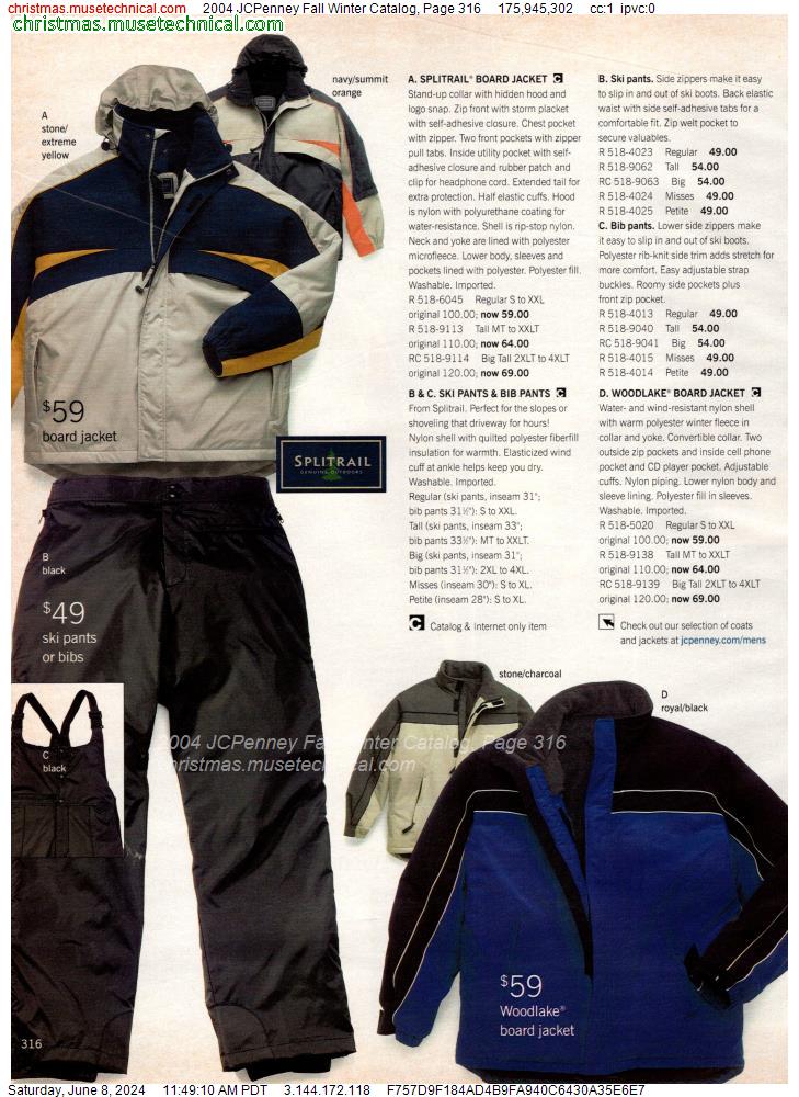 2004 JCPenney Fall Winter Catalog, Page 316