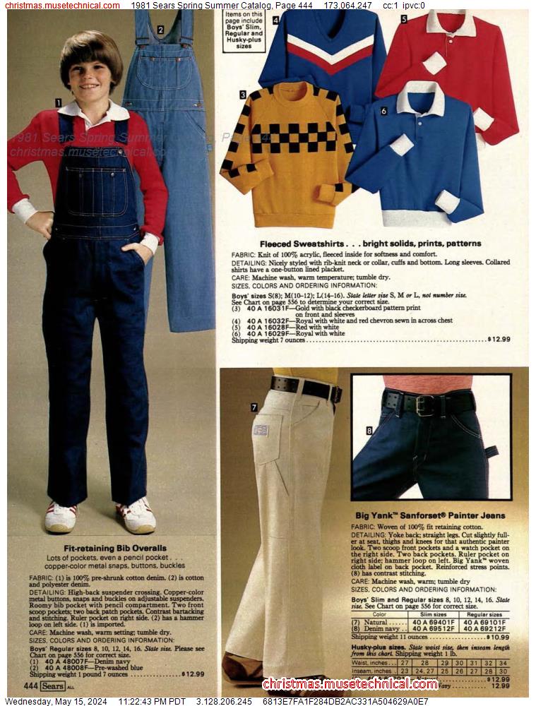 1981 Sears Spring Summer Catalog, Page 444