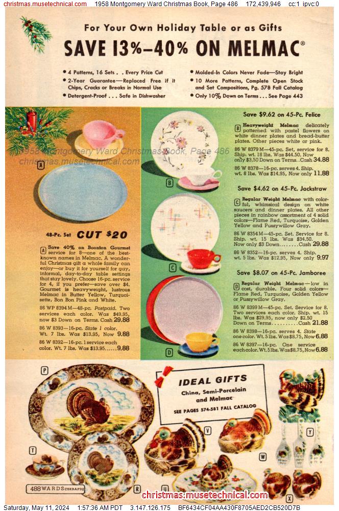 1958 Montgomery Ward Christmas Book, Page 486