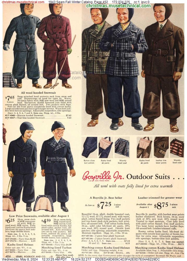 1943 Sears Fall Winter Catalog, Page 452