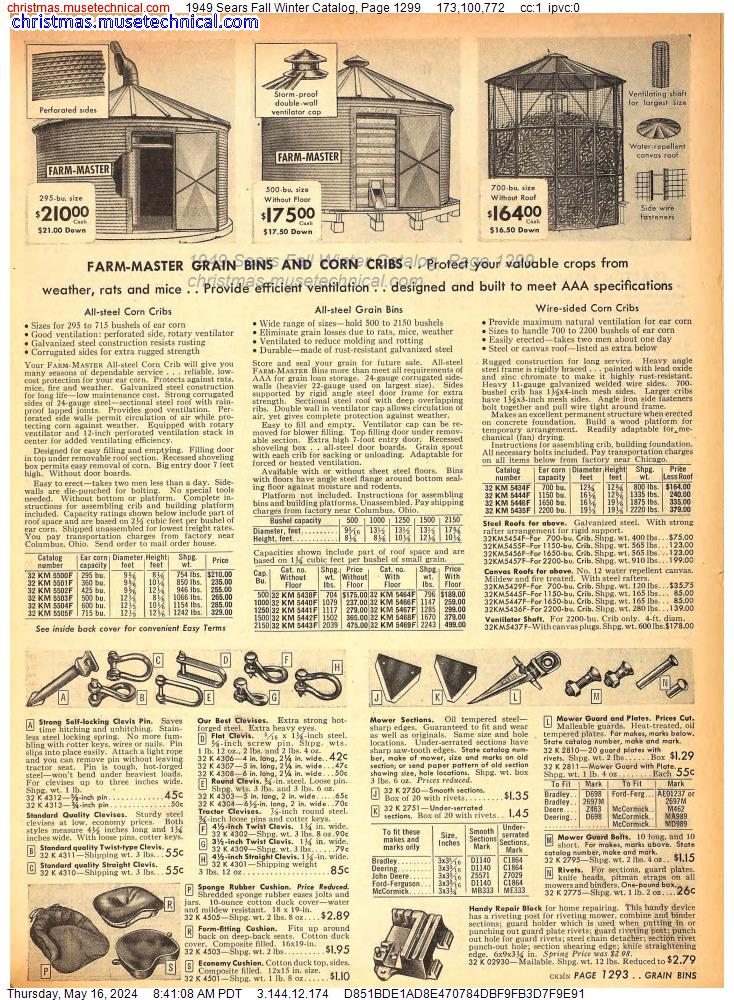 1949 Sears Fall Winter Catalog, Page 1299