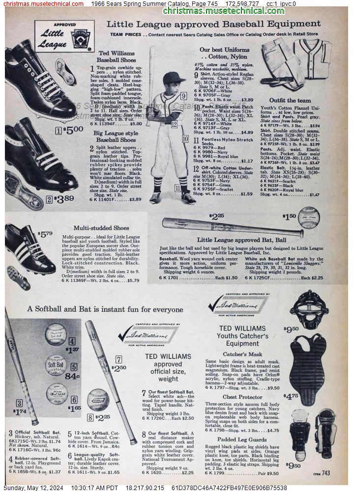 1966 Sears Spring Summer Catalog, Page 745