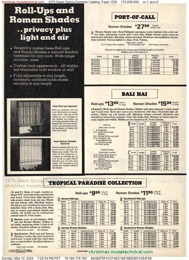 1975 Sears Spring Summer Catalog, Page 1336