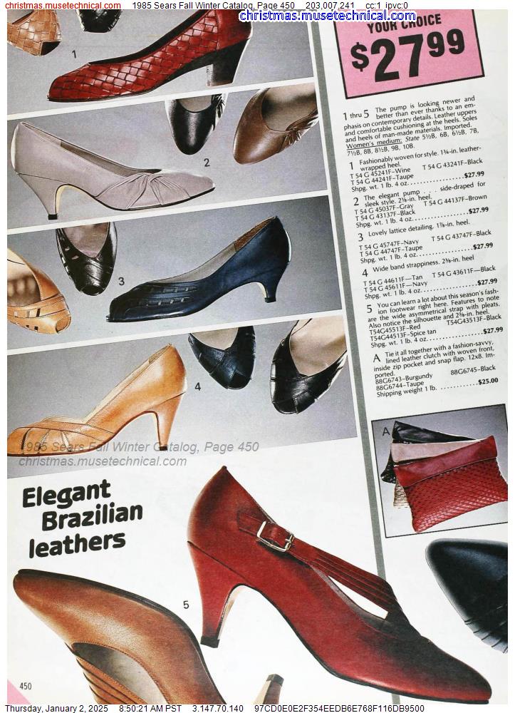 1985 Sears Fall Winter Catalog, Page 450