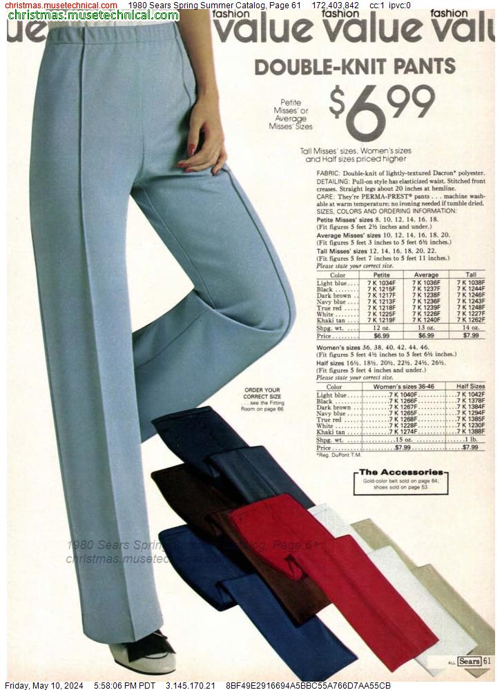 1980 Sears Spring Summer Catalog, Page 61