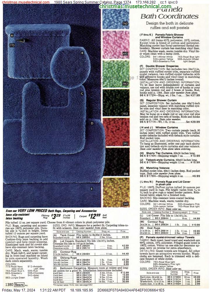 1980 Sears Spring Summer Catalog, Page 1374