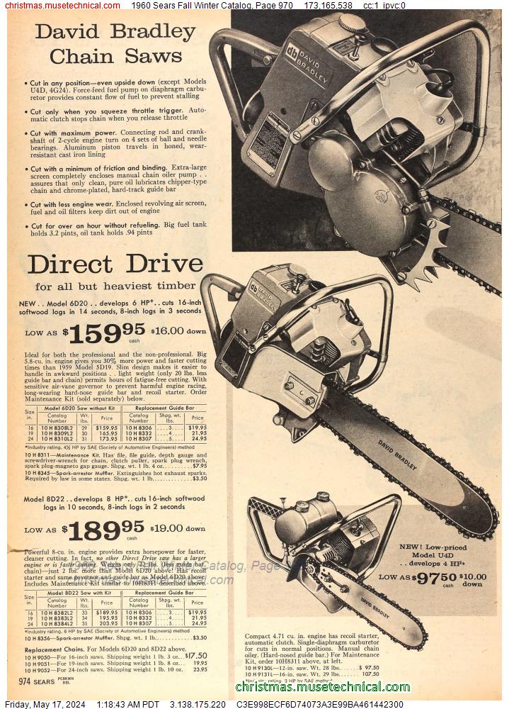 1960 Sears Fall Winter Catalog, Page 970