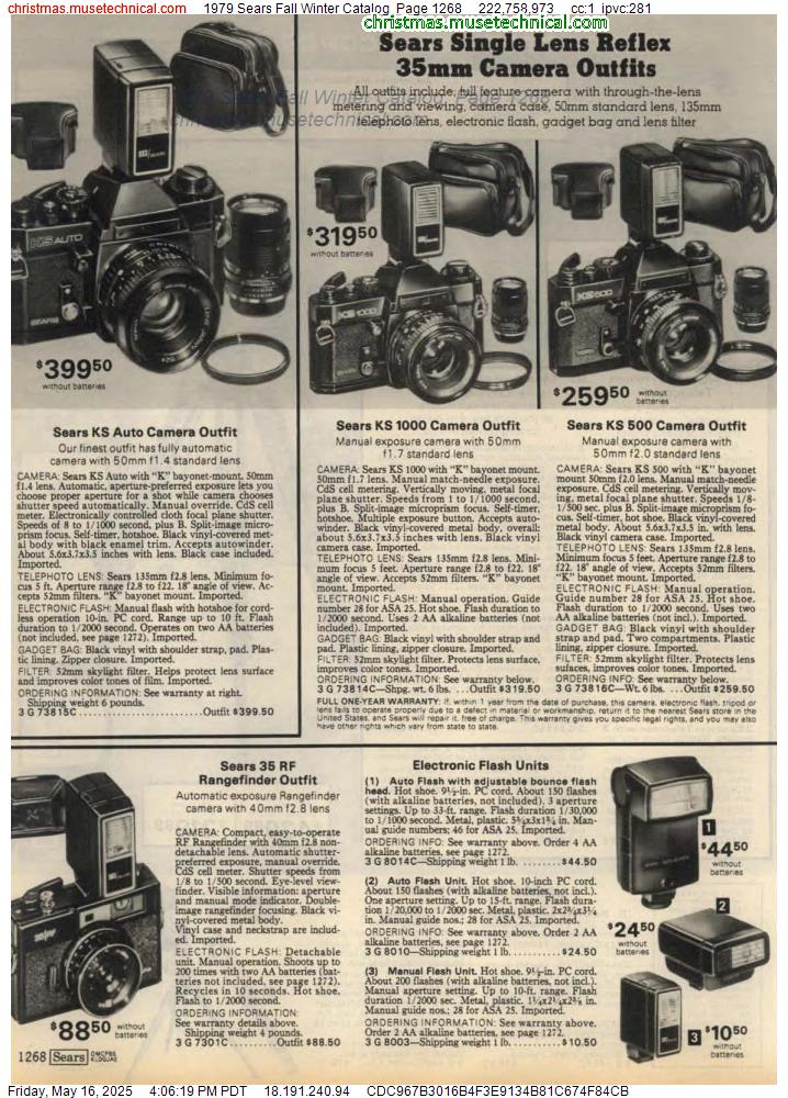 1979 Sears Fall Winter Catalog, Page 1268