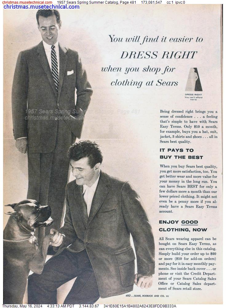 1957 Sears Spring Summer Catalog, Page 481