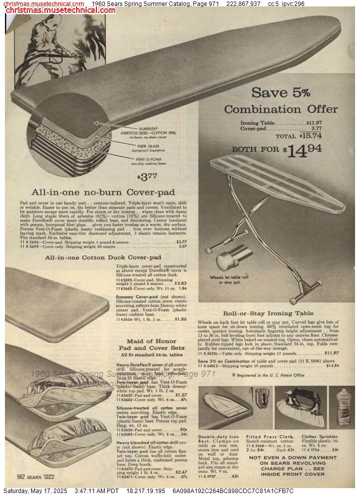 1960 Sears Spring Summer Catalog, Page 971
