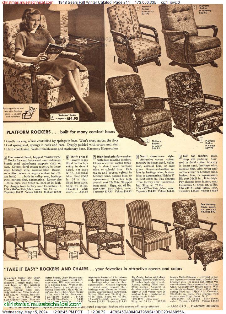 1948 Sears Fall Winter Catalog, Page 811