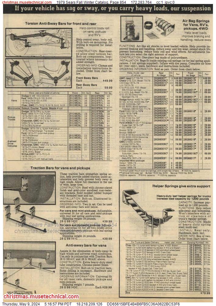 1979 Sears Fall Winter Catalog, Page 854