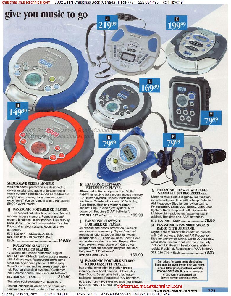 2002 Sears Christmas Book (Canada), Page 777