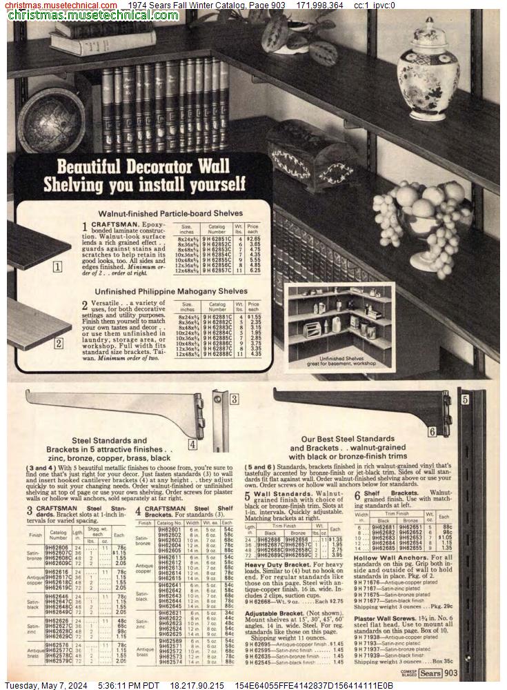 1974 Sears Fall Winter Catalog, Page 903