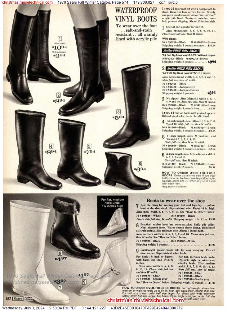 1970 Sears Fall Winter Catalog, Page 574