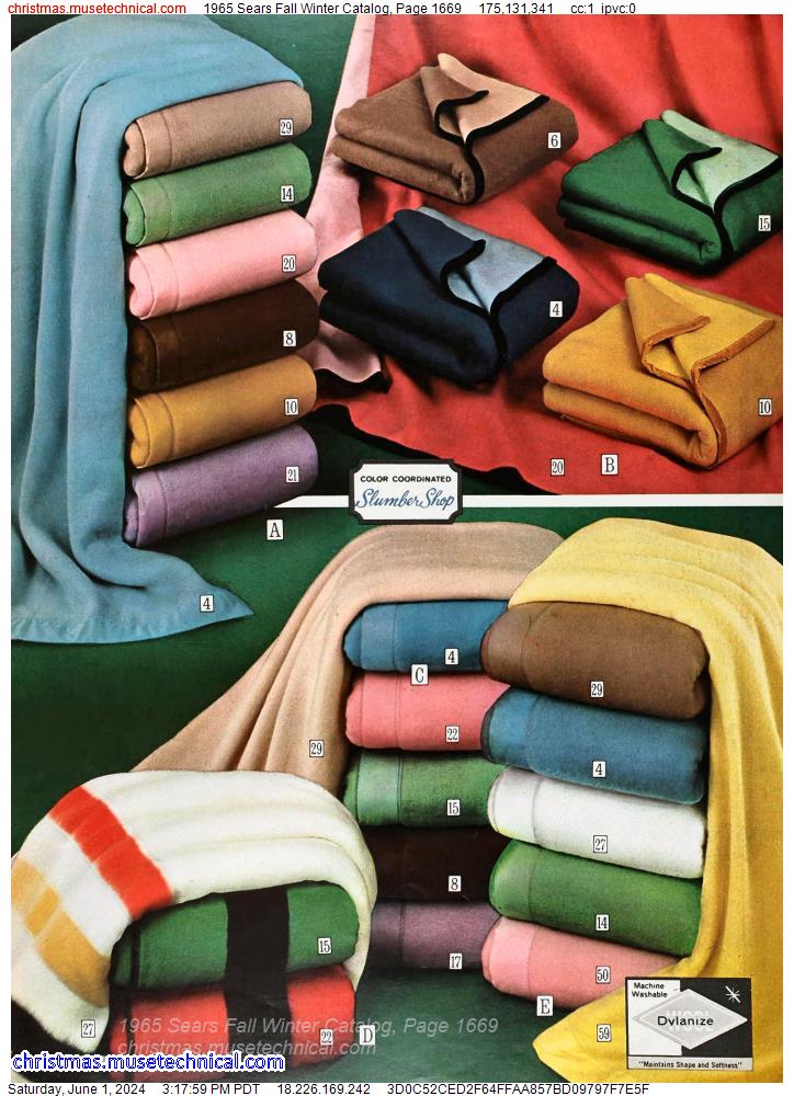 1965 Sears Fall Winter Catalog, Page 1669