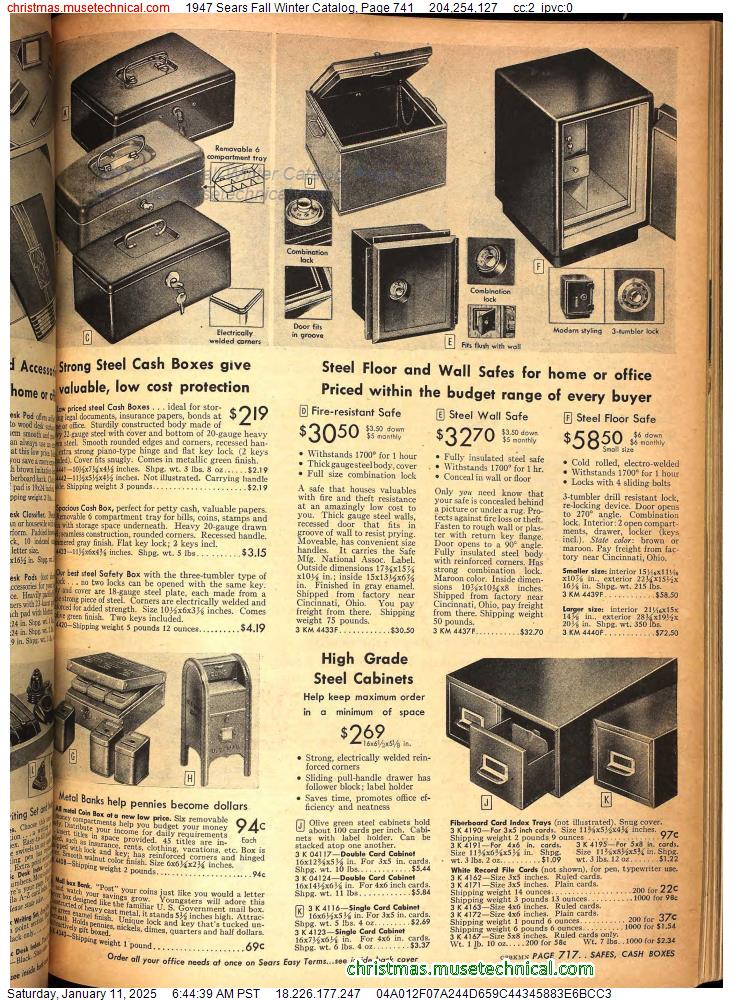 1947 Sears Fall Winter Catalog, Page 741