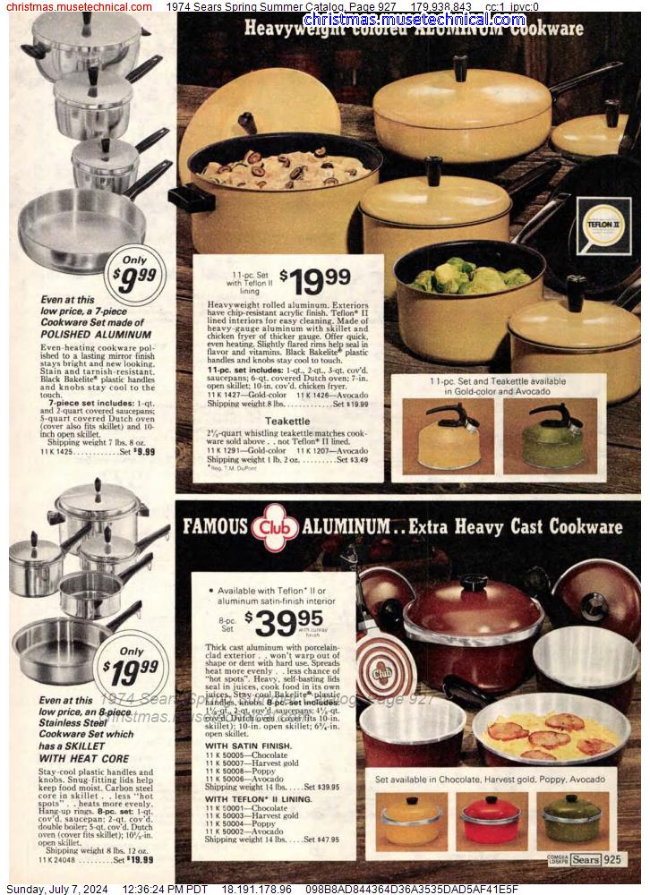 1974 Sears Spring Summer Catalog, Page 927