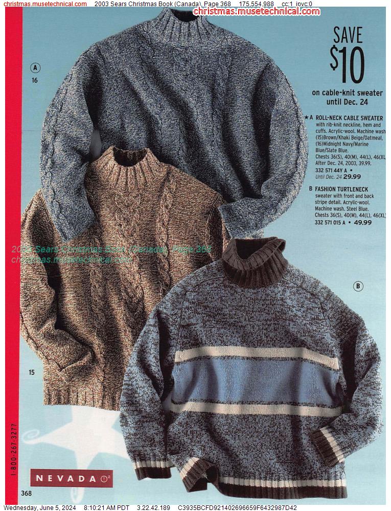 2003 Sears Christmas Book (Canada), Page 368