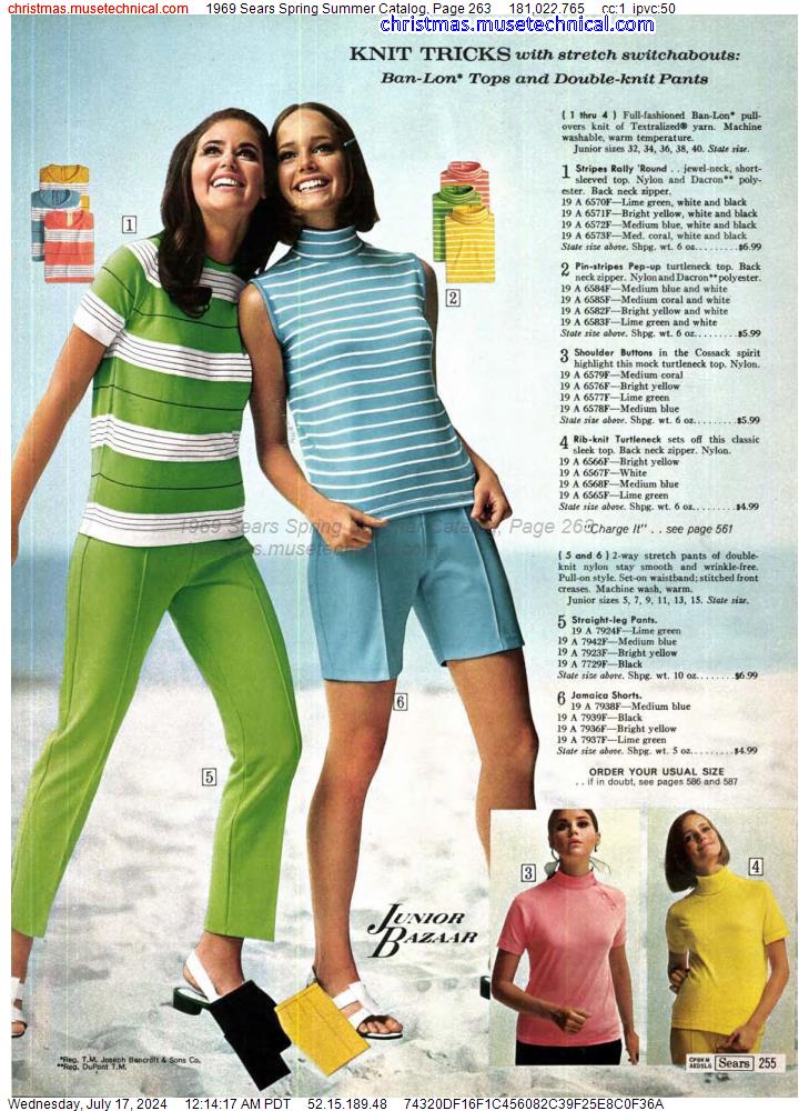 1969 Sears Spring Summer Catalog, Page 263