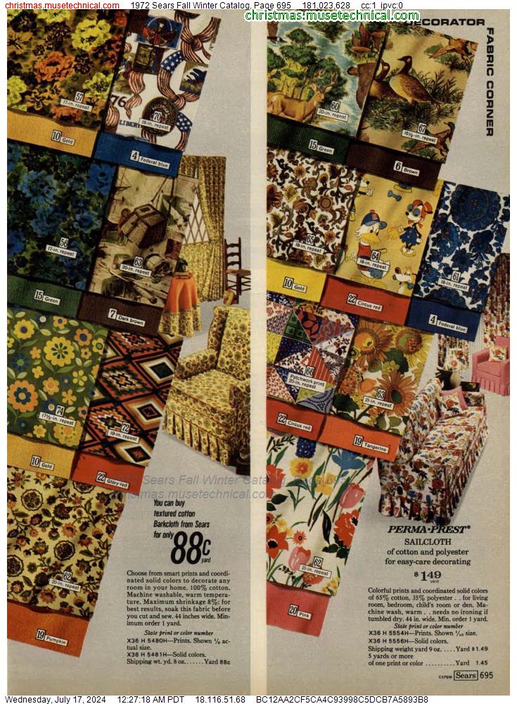 1972 Sears Fall Winter Catalog, Page 695