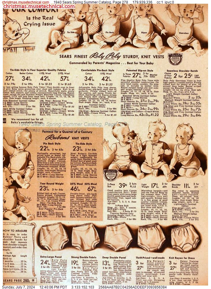 1940 Sears Spring Summer Catalog, Page 278