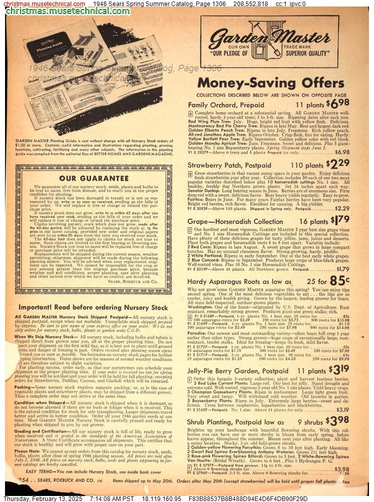 1946 Sears Spring Summer Catalog, Page 1306