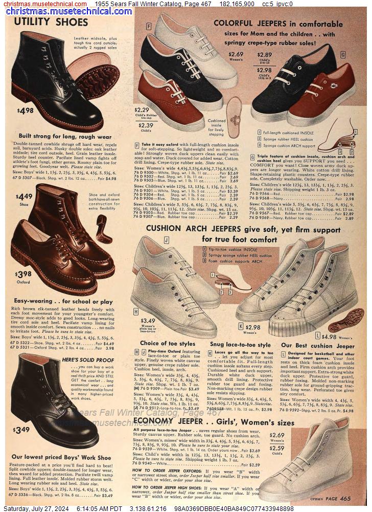 1955 Sears Fall Winter Catalog, Page 467