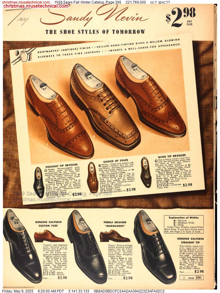 1939 Sears Fall Winter Catalog, Page 395