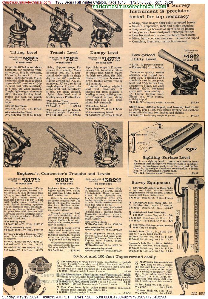1963 Sears Fall Winter Catalog, Page 1046