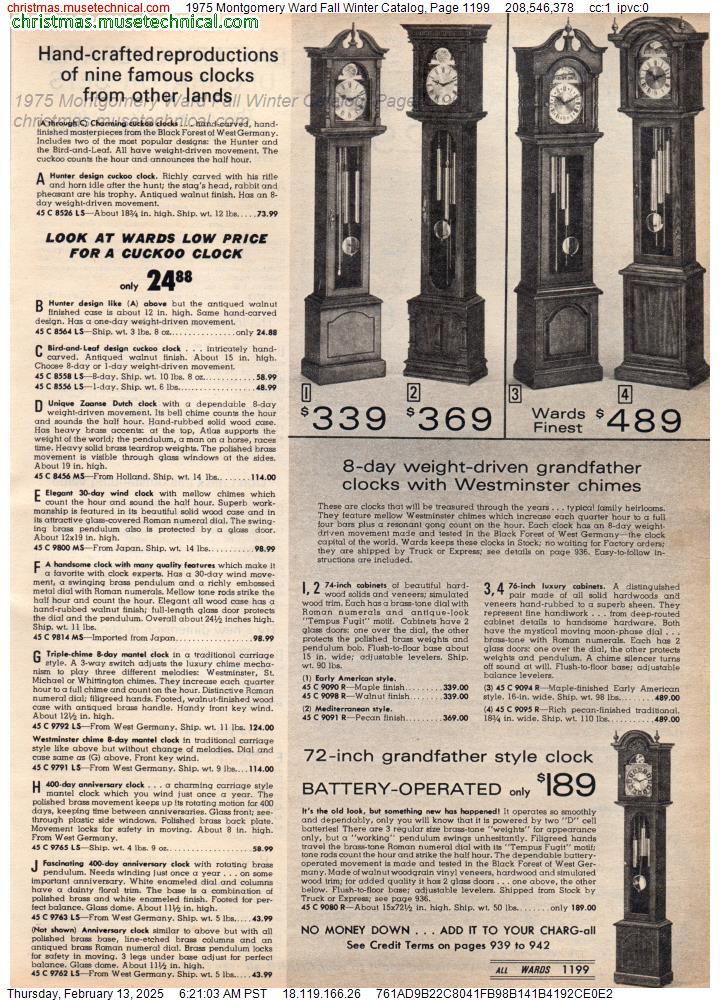 1975 Montgomery Ward Fall Winter Catalog, Page 1199