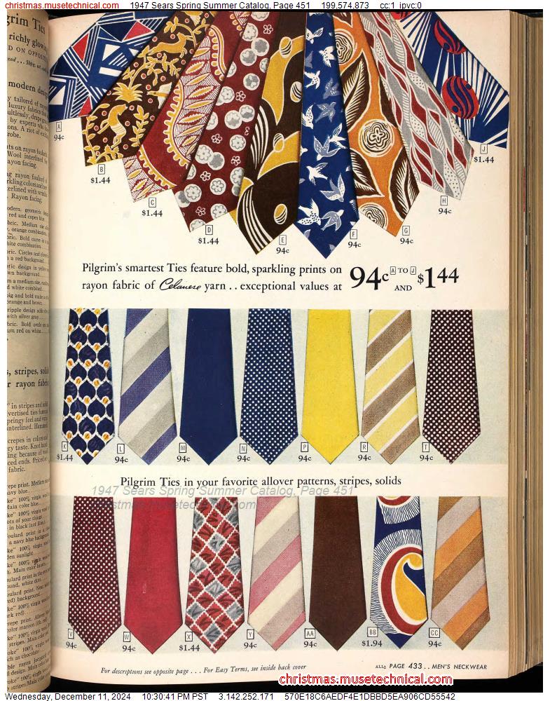 1947 Sears Spring Summer Catalog, Page 451