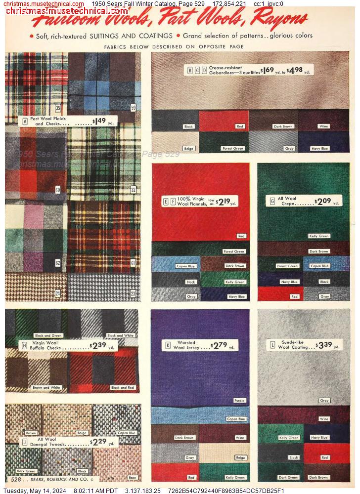 1950 Sears Fall Winter Catalog, Page 529