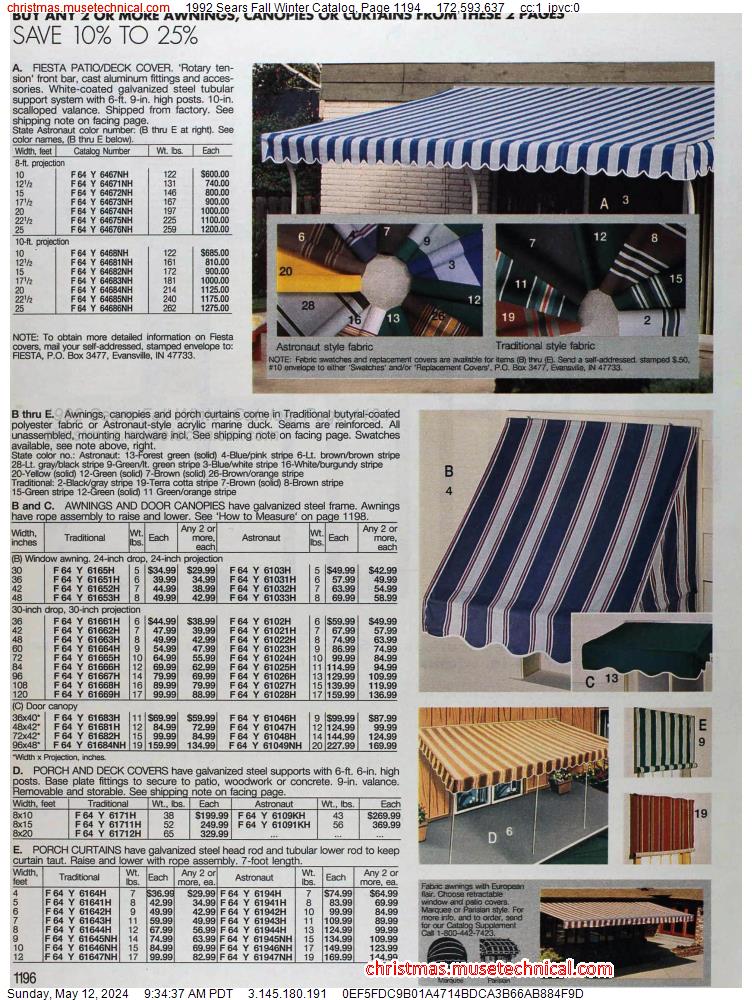 1992 Sears Fall Winter Catalog, Page 1194