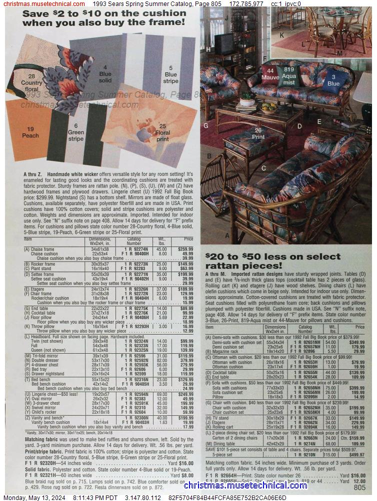 1993 Sears Spring Summer Catalog, Page 805