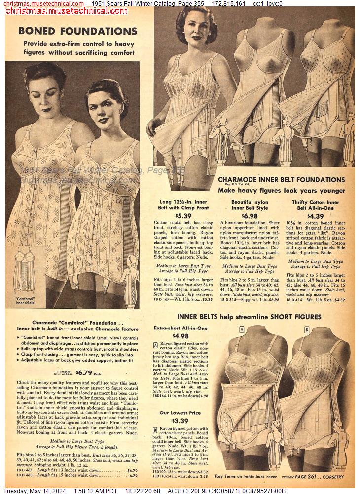 1951 Sears Fall Winter Catalog, Page 355