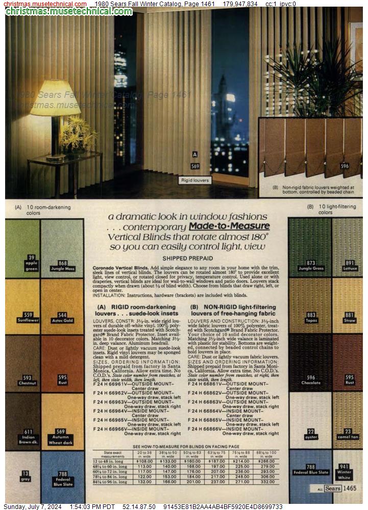1980 Sears Fall Winter Catalog, Page 1461