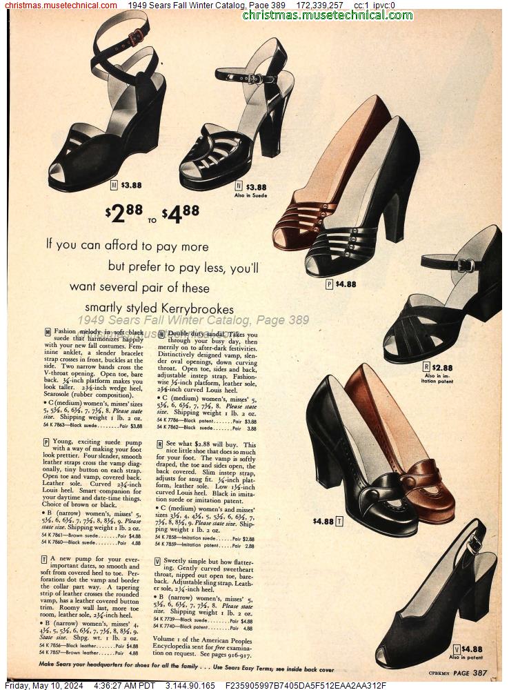 1949 Sears Fall Winter Catalog, Page 389