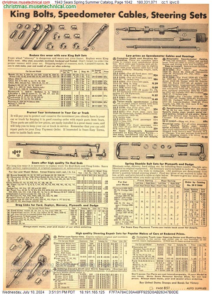 1943 Sears Spring Summer Catalog, Page 1042
