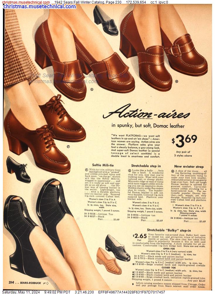 1942 Sears Fall Winter Catalog, Page 230