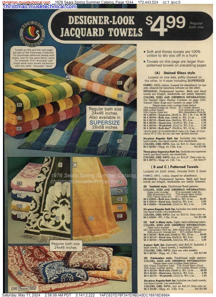 1976 Sears Spring Summer Catalog, Page 1244