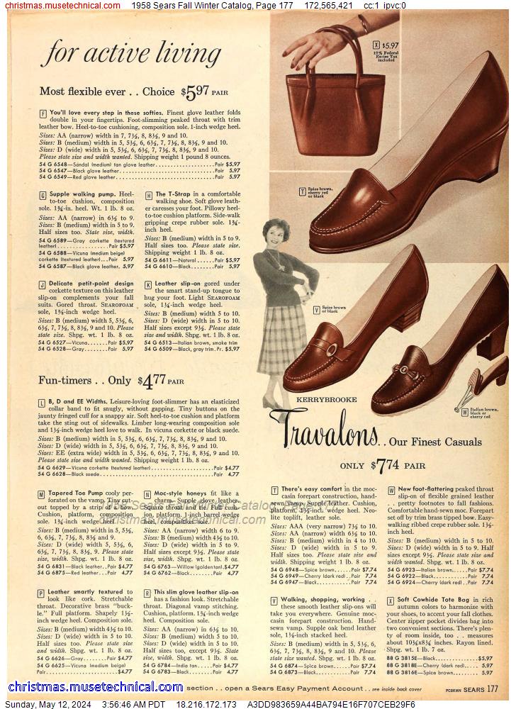 1958 Sears Fall Winter Catalog, Page 177