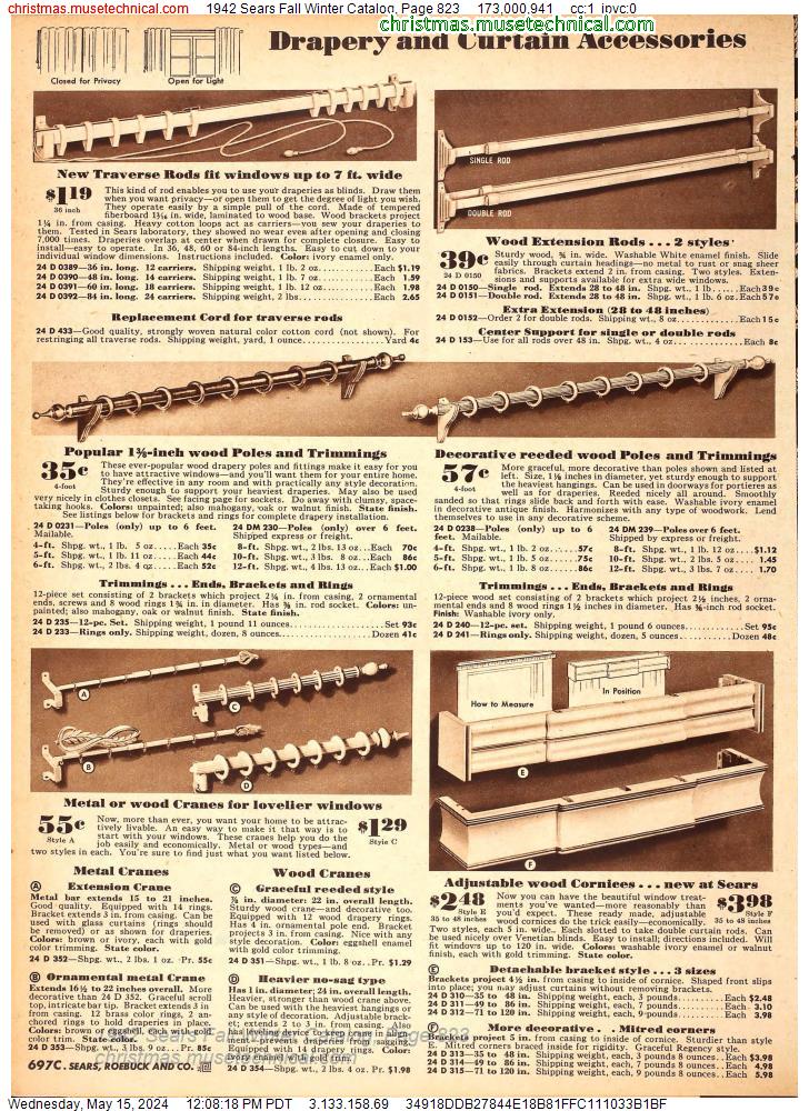 1942 Sears Fall Winter Catalog, Page 823