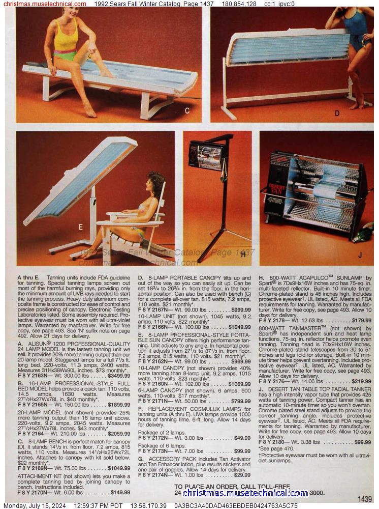 1992 Sears Fall Winter Catalog, Page 1437
