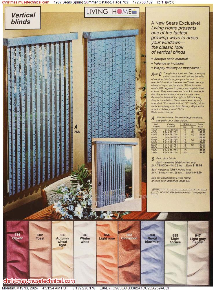1987 Sears Spring Summer Catalog, Page 703