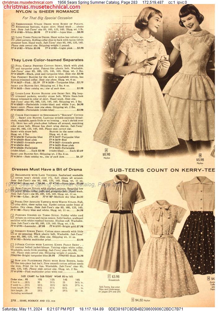 1956 Sears Spring Summer Catalog, Page 283